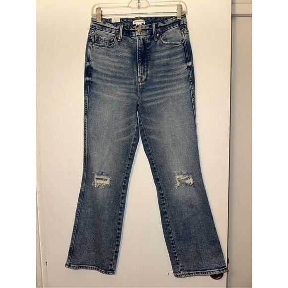 Good American Women’s Good Curve Straight Distressed Jeans Size 6/28 NWT - Picture 1 of 13